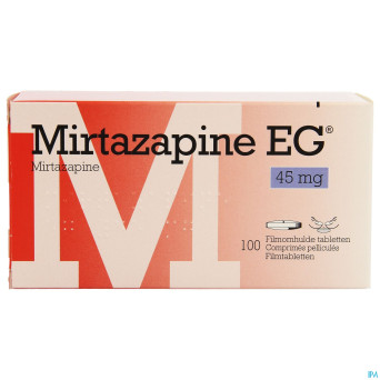 Mirtazapine eg 45mg pi pharma comp pell 100 pip