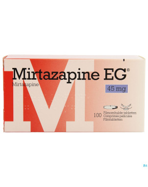 Mirtazapine eg 45mg pi pharma comp pell 100 pip