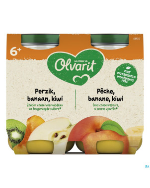 Olvarit peche banane kiwi    2x200g 6m60