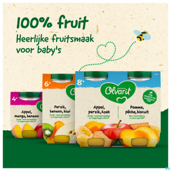 Olvarit peche banane kiwi    2x200g 6m60