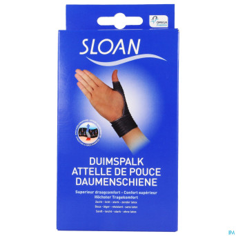 Sloan attelle de pouce noire s/m