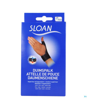 Sloan attelle de pouce noire s/m