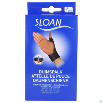 Sloan attelle de pouce noire l/xl