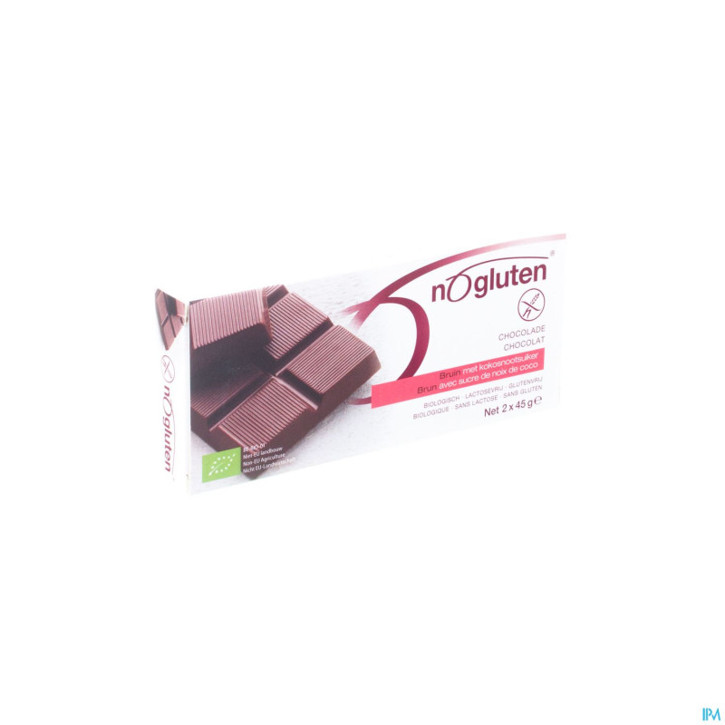 Nogluten chocolat brun bio    2x45g 3995 revogan