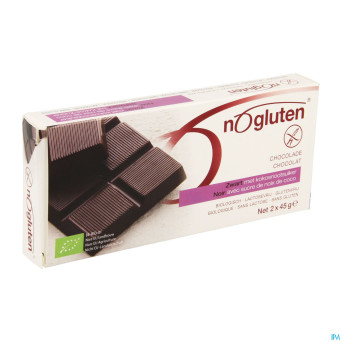 Nogluten chocolat noir bio    2x45g 3996 revogan