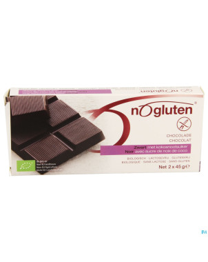Nogluten chocolat noir bio    2x45g 3996 revogan