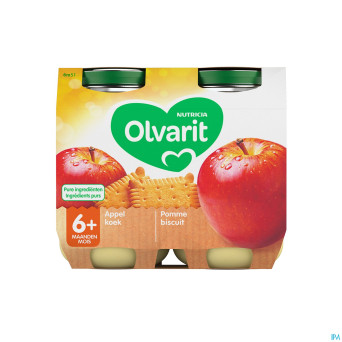Olvarit pomme biscuit    2x200g 6m51