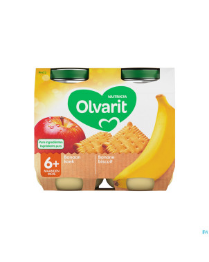 Olvarit banane biscuit    2x200g 6m52