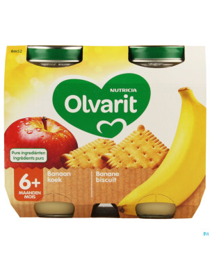Olvarit banane biscuit    2x200g 6m52