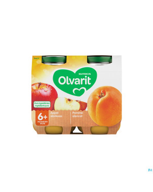 Olvarit pomme abricot    2x200g 6m59