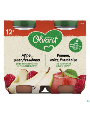 Olvarit pomme poire framboise    2x200g 12m55