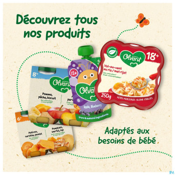 Olvarit pomme poire framboise    2x200g 12m55