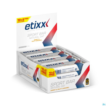 Etixx natural oat bar sweet&salty caramel   12x55g