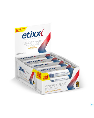 Etixx natural oat bar sweet&salty caramel   12x55g