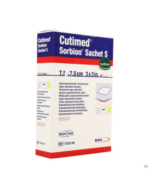 Cutimed sorbion sachet s    7,5x 7,5cm 10 7323200