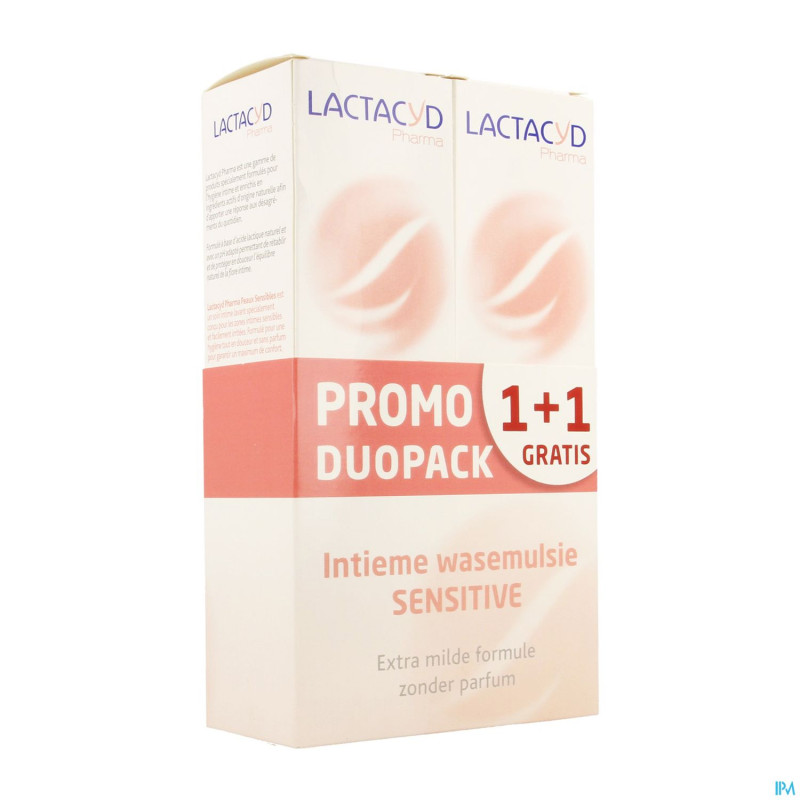 Lactacyd pharma peaux sens 2x250ml 1+1