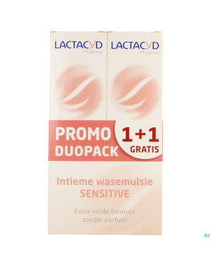 Lactacyd pharma peaux sens 2x250ml 1+1
