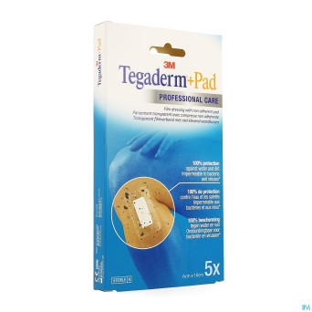 Tegaderm + pad 3m film dressing n/adh 6 x 10cm 5