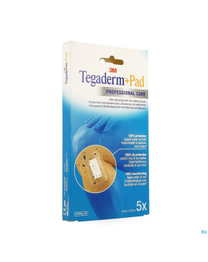 Tegaderm + pad 3m film dressing n/adh 6 x 10cm 5