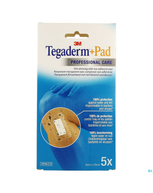 Tegaderm + pad 3m film dressing n/adh 6 x 10cm 5