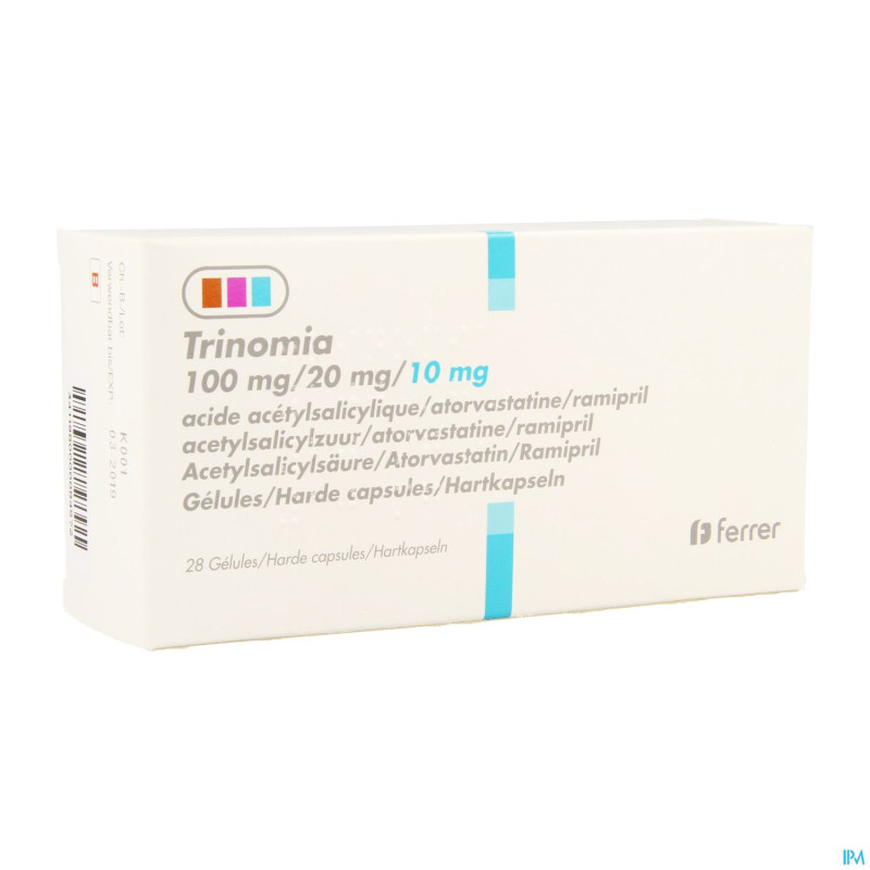 Trinomia 100mg/20mg/10,0mg caps dur  28