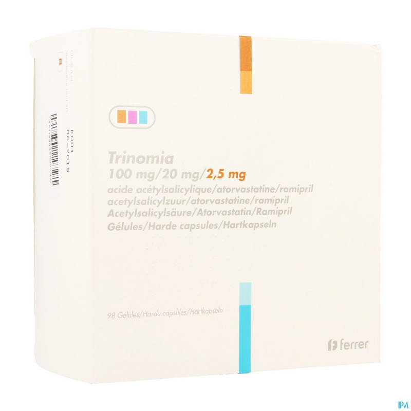 Trinomia 100mg/20mg/ 2,5mg caps dur  98