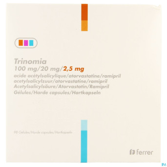 Trinomia 100mg/20mg/ 2,5mg caps dur  98