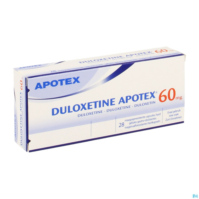 Duloxetine apotex 60mg gastroresist.  caps  28