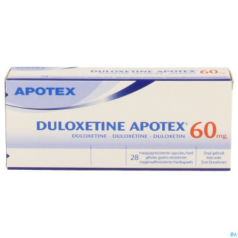 Duloxetine apotex 60mg gastroresist.  caps  28