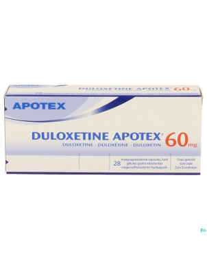 Duloxetine apotex 60mg gastroresist.  caps  28