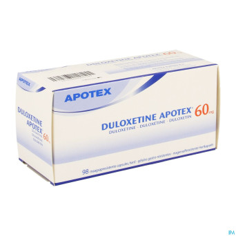 Duloxetine apotex 60mg gastroresist.  caps  98