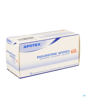 Duloxetine apotex 60mg gastroresist.  caps  98