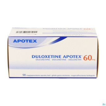 Duloxetine apotex 60mg gastroresist.  caps  98