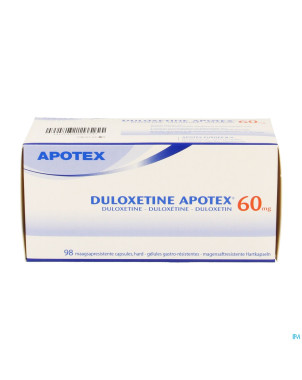 Duloxetine apotex 60mg gastroresist.  caps  98