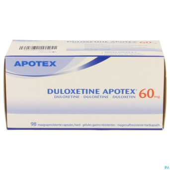 Duloxetine apotex 60mg gastroresist.  caps  98
