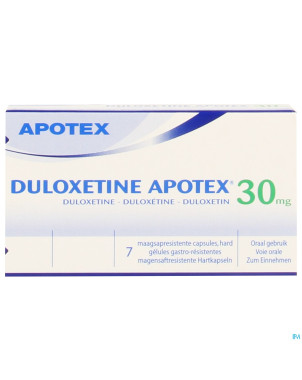 Duloxetine apotex 30mg gastroresist.  caps   7