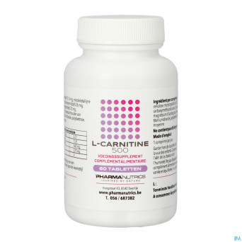 L carnitine 500 comp 60    pharmanutrics