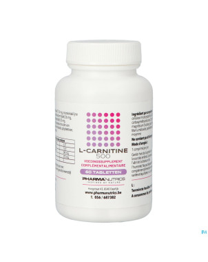 L carnitine 500 comp 60    pharmanutrics