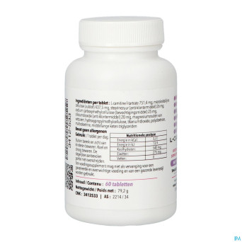 L carnitine 500 comp 60    pharmanutrics