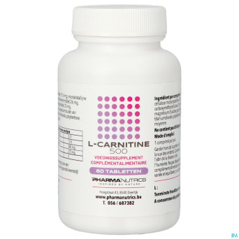 L carnitine 500 comp 60    pharmanutrics