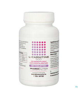 L carnitine 500 comp 60    pharmanutrics