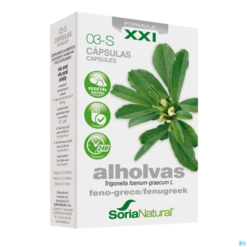 Soria 3-s trigonella foenum-graecum l xxi  caps 30
