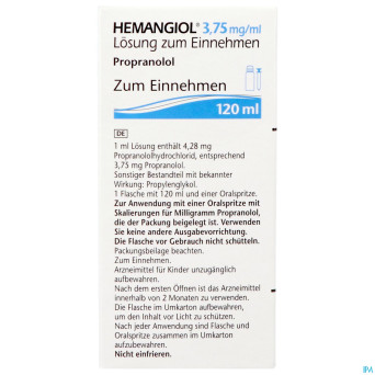 Hemangiol 3,75mg/ml sol buvable 120ml