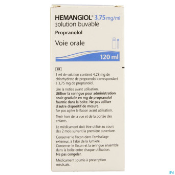 Hemangiol 3,75mg/ml sol buvable 120ml