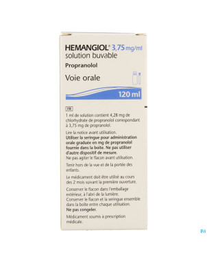 Hemangiol 3,75mg/ml sol buvable 120ml