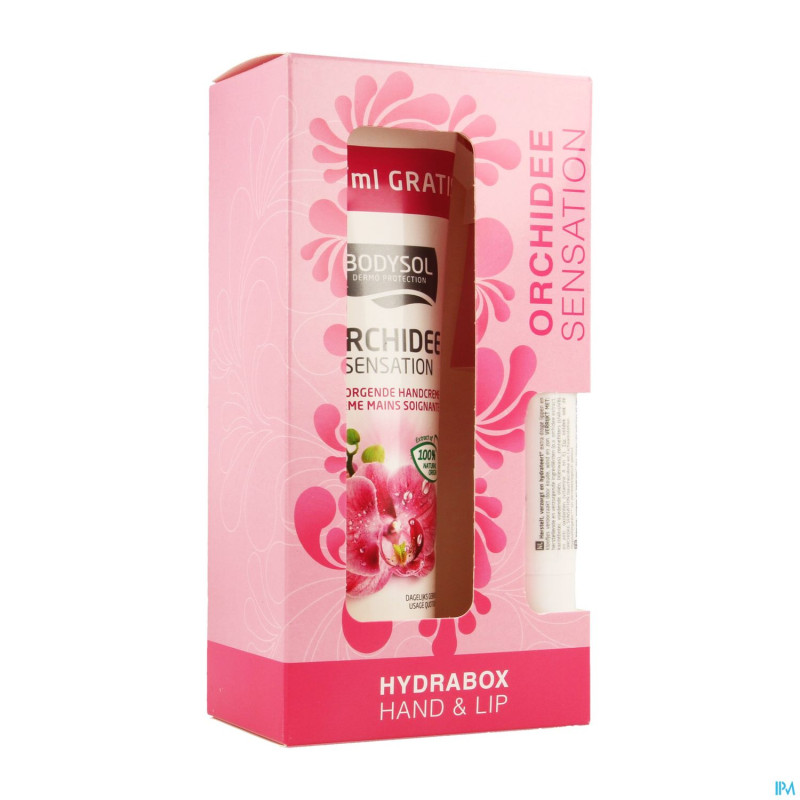 Bodysol hydrabox orchid hand 100ml & lip 4,8g