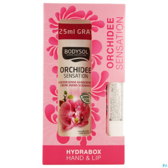 Bodysol hydrabox orchid hand 100ml & lip 4,8g