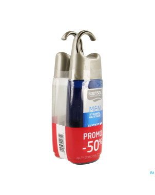 Bodysol men douche sport+stressless 2x250ml 2e-50%