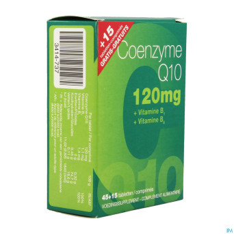 Coenzyme q10 120mg nf    tabl 45 + 15 gratuit 6910