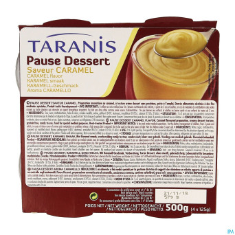 Taranis pause dessert caramel  4x125g 3106 revogan